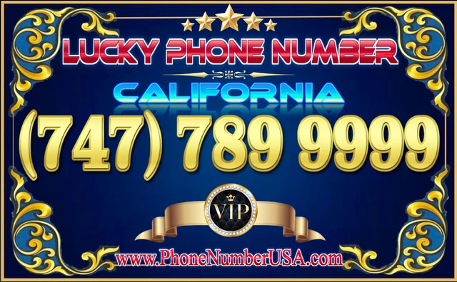 Lucky Phone Number California (747) 789-9999