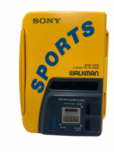 SONY WALKMAN SPORTS カセットウォークマン WM-A52 Sony Sports Walkman WM-A52 Yellow AM/FM Portable Cassette Player