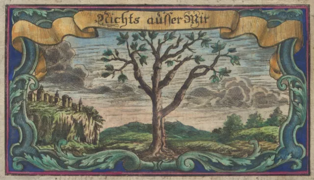 90 Rosso-20- MISTERI MAGIA SIMBOLI SEGNI EMBLEMI Bibbia Arndts Christenthum 1735
