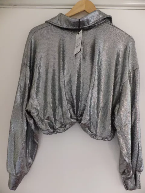 MIHO'S Silver metallic Top Size 1 (8-10 UK) 3