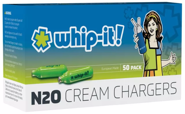 100 Cream Chargers Whip Cream 8G - WHIP IT Brand whip cream