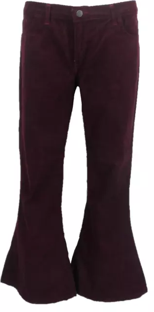 Mens Vintage 60s 70s Retro Burgundy Bell Bottom Super Cord Flares