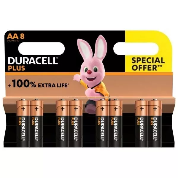 DURACELL Plus AA Batteries (8 Pack)