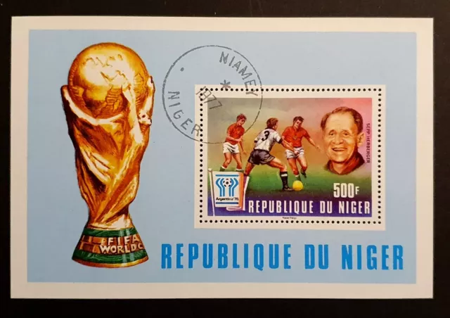 Niger Stamps 1977 Football World Cup in Argentina Minisheet VFU