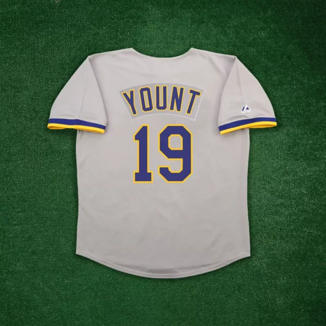 Majestic MLB Mens Big & Tall Milwaukee Brewers Robin Yount Shirt New  XLT-3XLT