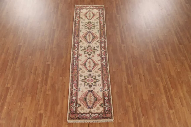 Runner Rug 3x10 ft. Beige Heriz Serapi Oriental Hand-Knotted Hallway Wool Carpet 2