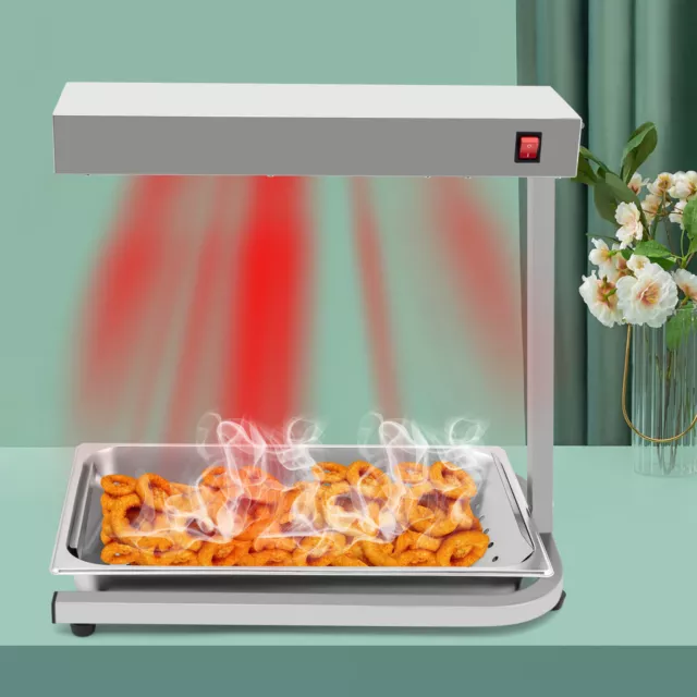 Infrared French Fry Food Pan Warmer Commercial Heat Lamp Fryer Dump Station