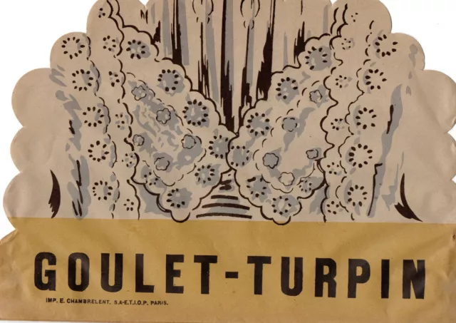 Chapeau publicitaire papier--GOULET TURPIN-Col en dentelles