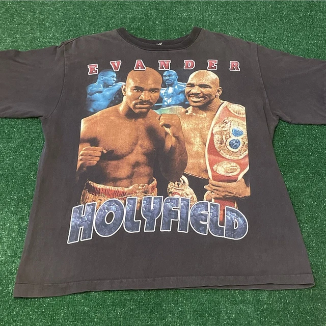 VTG 90S EVANDER Holyfield Boxing Mike Tyson Vintage Rap Tee Shirt