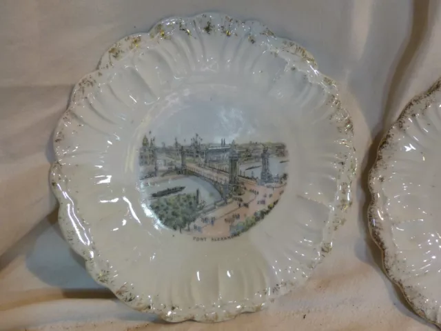 'assiettes  porcelaine " paris foire expo 1900 " bon etat 2