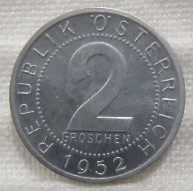 1952 Austria 2 Groschen Mishandled Proof Brilliant