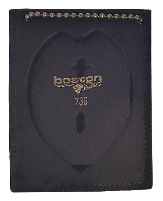 BOSTON LEATHER CUSTOM BADGE CUTOUT / ID HOLDER NECK CHAIN: Shield Cutout (400...