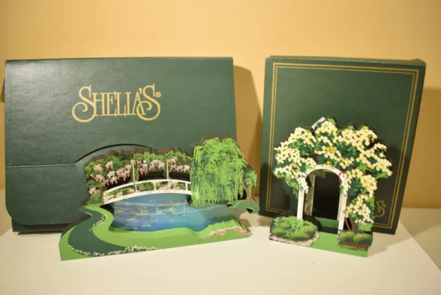 SHELIA'S 1997 REFLECTING POND & TRANQUIL ARBOR Signed Ltd Ed AP  NIB   (918)