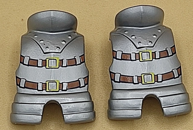 3 Cuirasses Playmobil Grises Protection Poitrine Médiévale - Occasion
