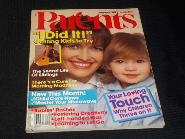 1989 February Parents Magazine - Very Nice Front Cover - E 490