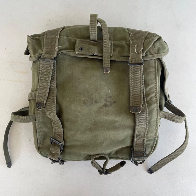 WW2 US ARMY Military M1945 Field Pack Backpack Combat Dated 1945 Gear