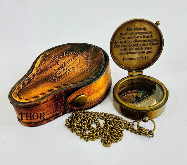 Antique Marine Brass Dollond London 1920 Compass 2 Inch Graduation, Love, Gift