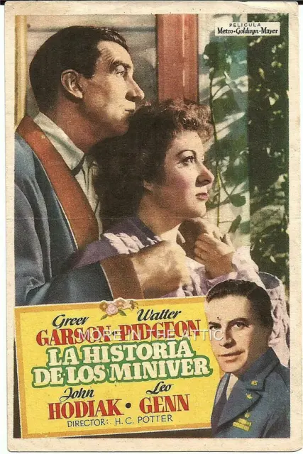 Greer Garson Walter Pidgeon The Miniver Story Orig Vintage Spanish Herald