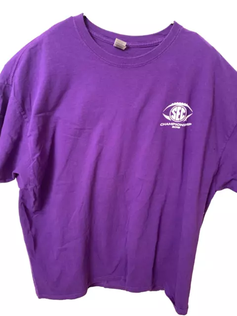 LSU Tigers SEC Football Champions 2019 Vs Atlanta 37 - 10 Purple 3XL T-Shirt