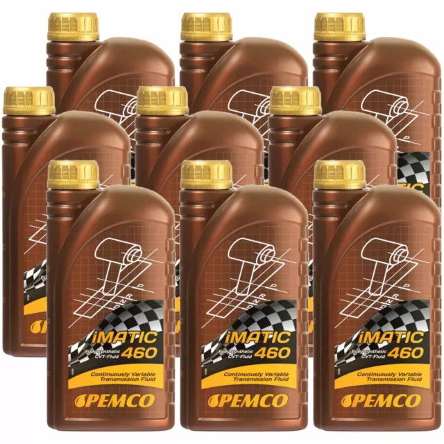 9x PEMCO 1 Litre Imatic 460 Cvt-Fluid Huile de Transmission Automatique