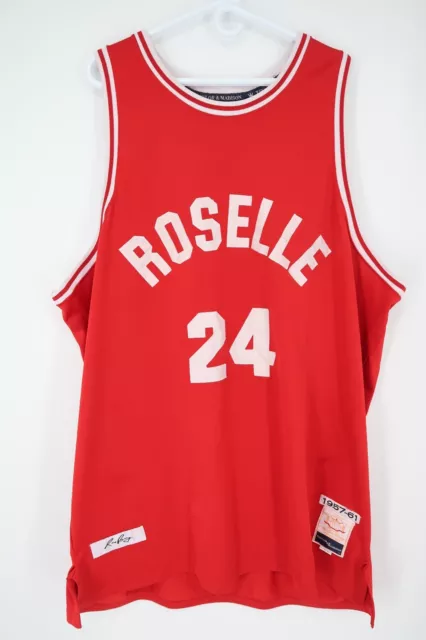 Rick Barry Roselle High School #24 Jersey Red Stitched Taylor and Madison 60