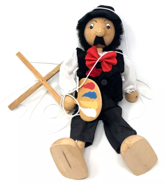 Marionette aus Holz - Puppe - Künstler - ca. 40 cm groß