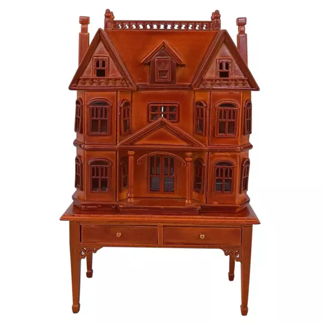 Dollhouse Miniature 1/12 Scale Villa Table Display Cabinet Gifts Adult