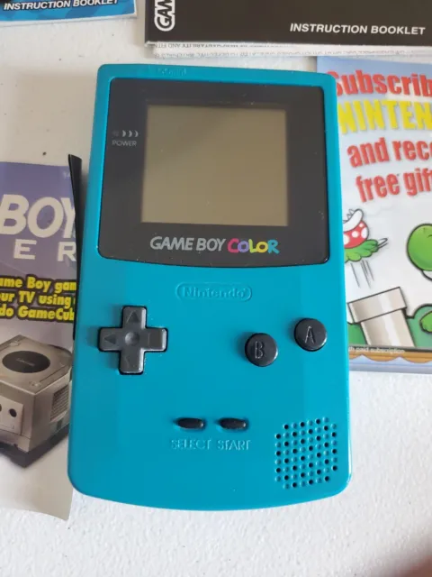 Game Boy Color Teal With Pokemon Case And Totally Angelica Game Works