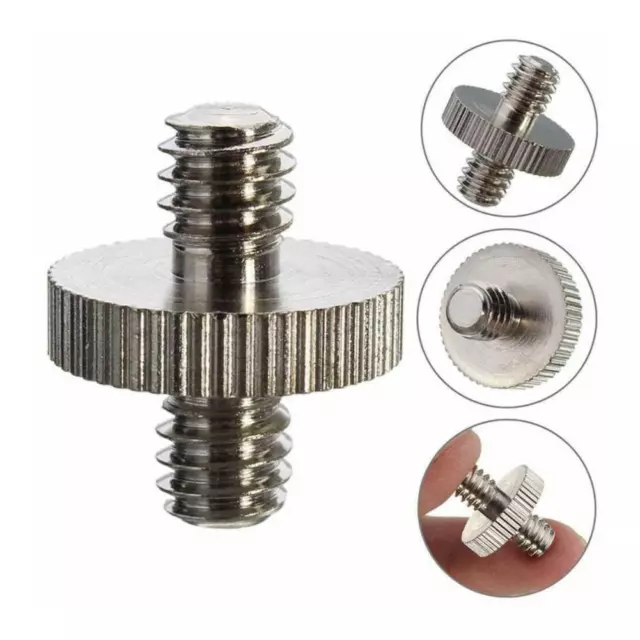 1/4" Male to 1/4" Male Threaded Camera Screw Adapter Holder For Tripod - 2