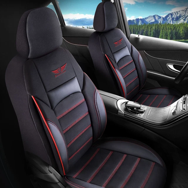 Tappetini per Auto Sostituzione per VW T5 2003-2015 2 Posti, Tappetini Premium per Sedili Anteriori Classici Neri per Auto