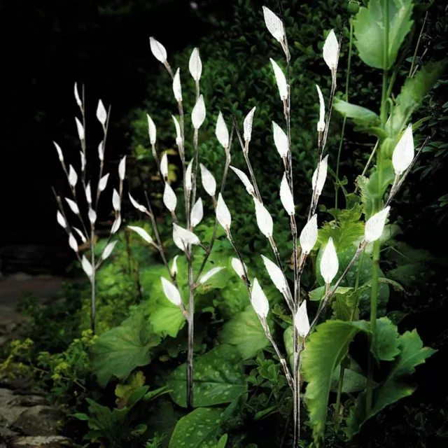 3 Pack Stylish Branch Leaf Tree Solar Power Lights Outdoor Garden Light 60 Led 3