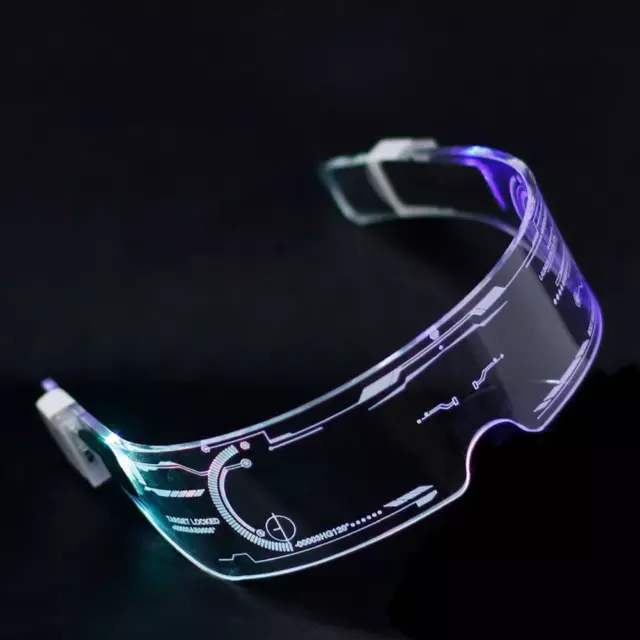 EL Wire Luminous Glasses Neon Party LED Light Up Visor Eyeglasses