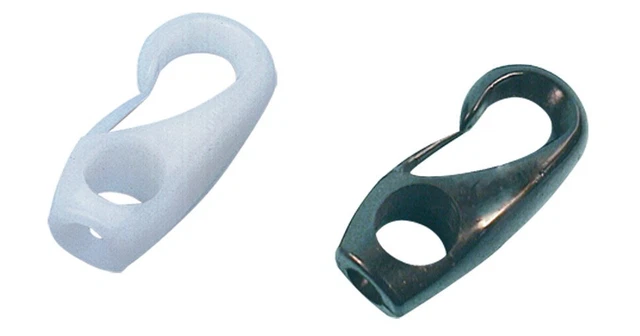Gancetto A Moschettone In Plastica Bianco