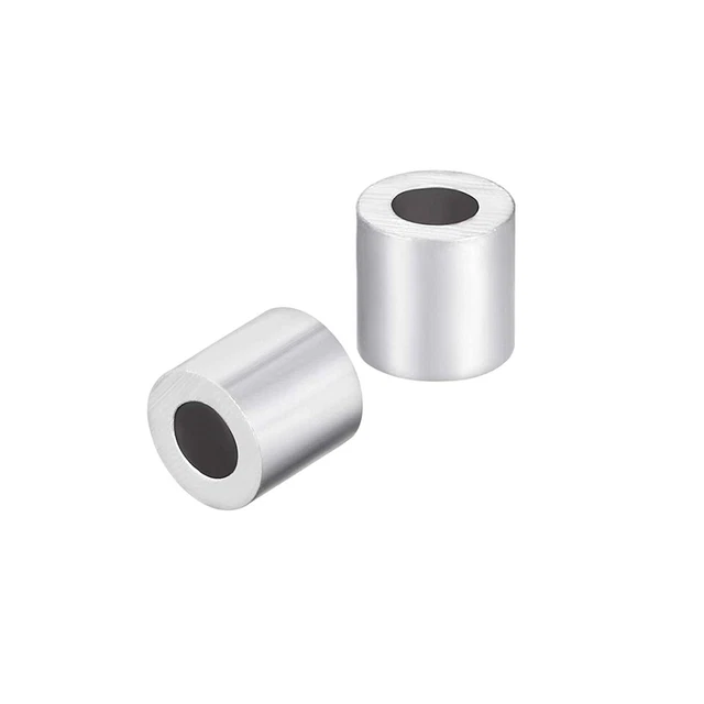 uxcell Aluminum Crimping Loop Sleeve Round for 3/32" - 1/8" Wire Rope Pack of
