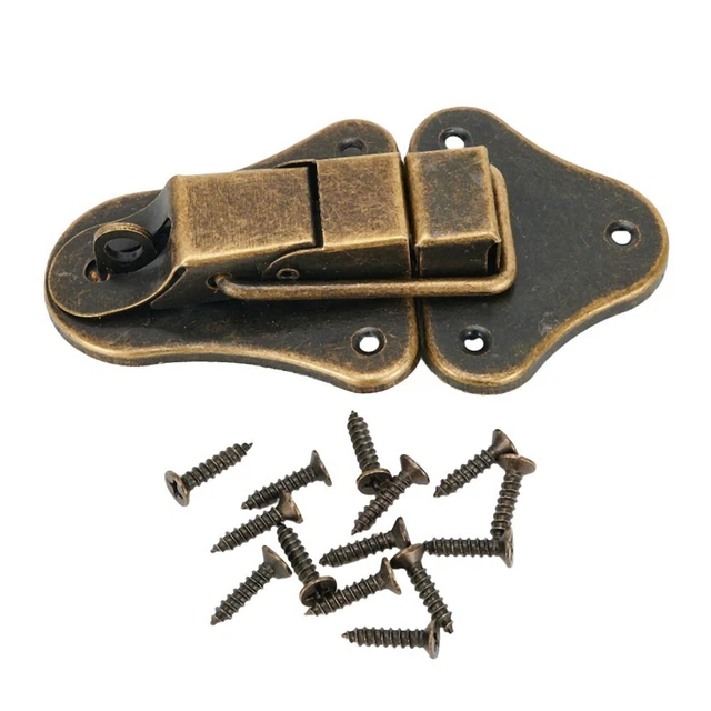 Aexit Tiroirs coffret Bijoux style rétro du verrouillage de hasp Bronze