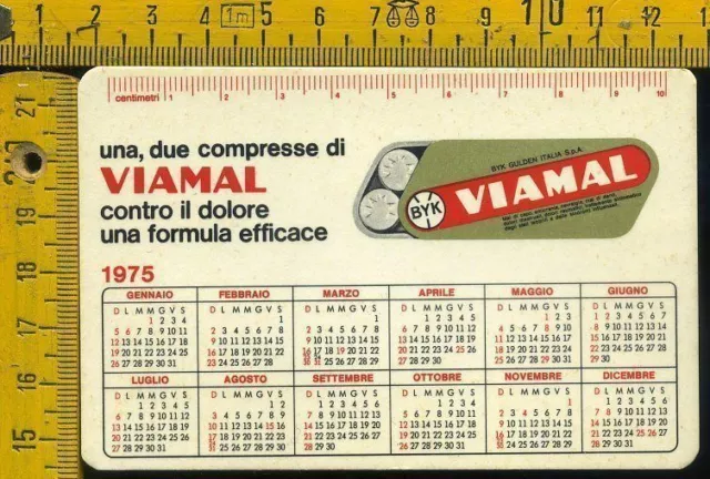 Calendario da tasca Calcio 1970-1971 Serie A e Serie B Viamal R503 ^