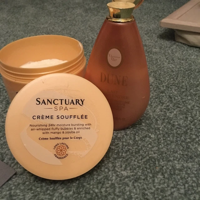 VERY RARE DISCONTINUED Dior Dune perfumed body lotion + Sanctuary spa