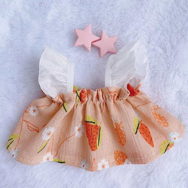 Cotton Doll Clothes Flower Pattern Clothes Outfit Mini Dresses  Idol Doll 3
