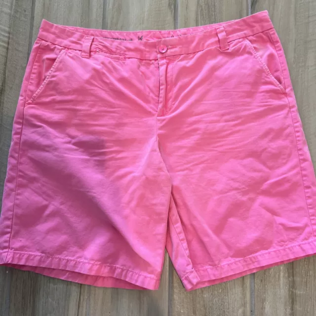 Khakis by GAP neon pink 14 Boyfriend Roll-Up shorts 9.5” inseam