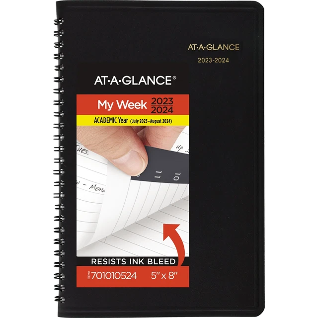 2024 ATAGLANCE RECYCLED 5" x 8" Weekly & Monthly Appointment Book