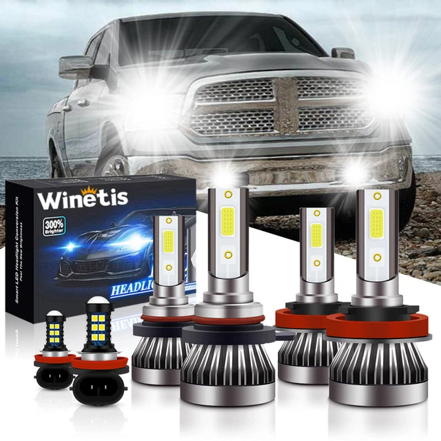 Auxbeam Luces antiniebla LED aprobadas por DOT para Dodge Ram 1500 2013 2014 2015 2016 2017 2018, luces antiniebla LED de conducción de parachoques para Ram 2013-2018, con fuente de luz ajustable, 2 Auxbeam Luces antiniebla LED aprobadas por DOT para Dodge Ram 1500 2013 2014 2015 2016 2017 2018, luces antiniebla LED de conducción de parachoques para Ram 2013-2018, con fuente de luz ajustable, 2