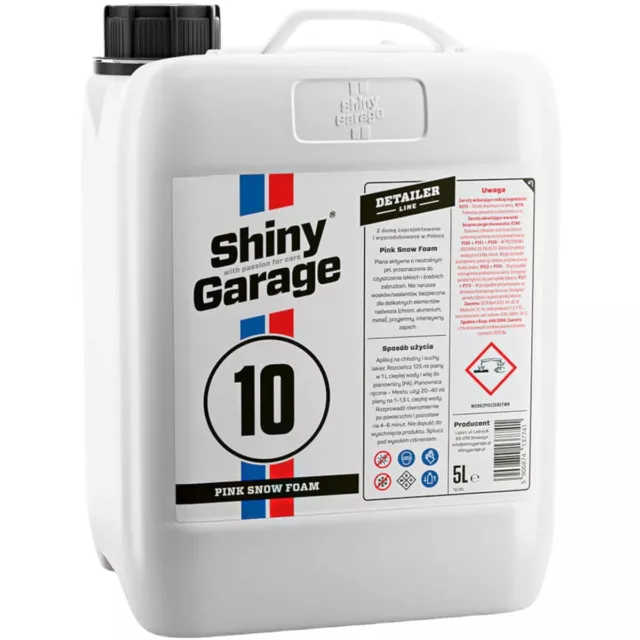 Shampooing pour Voiture Shiny Garage Rose Snow Mousse de Nettoyage 5 Litre