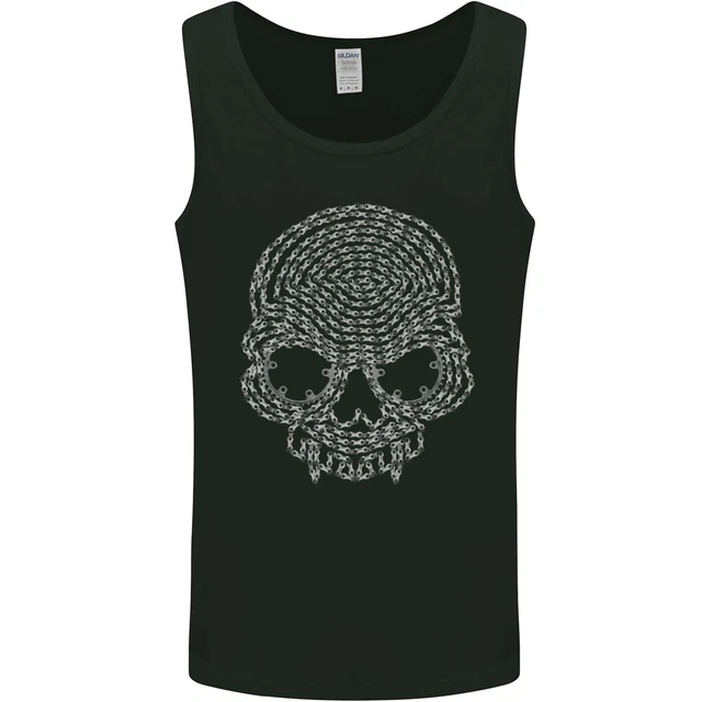 Gilet Skull of Chains Biker Moto Moto Da Uomo Serbatoio