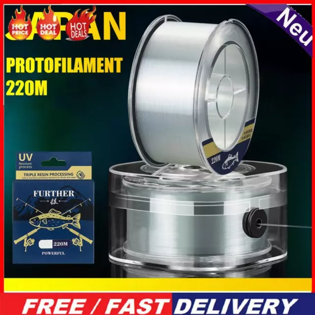 220m Nylon Fishing Line Clear Japan Strong Monofilament Fishing Wire (1.0)