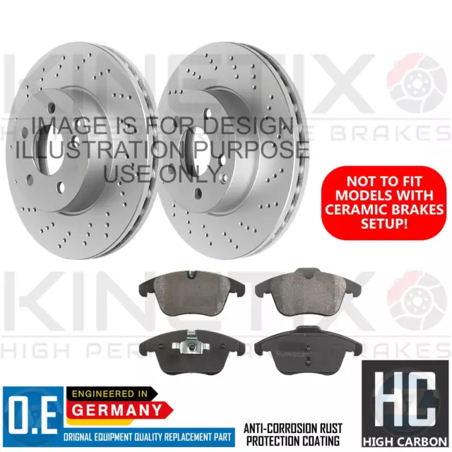 FOR JAGUAR XF 4.2 CROSS DRILLED PERFORMANCE FRONT BRAKE DISCS PADS 326mm FR