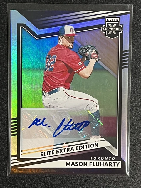 2022 Elite Extra Edition Mason Fluharty Autograph Auto #158 Blue Jays RC SP