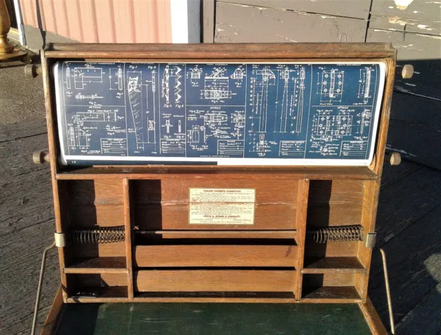 Vintage 2 Sided Lap Desk Chalkboard Pegboard Toy Box Pegs & Hammer Wood  Frame