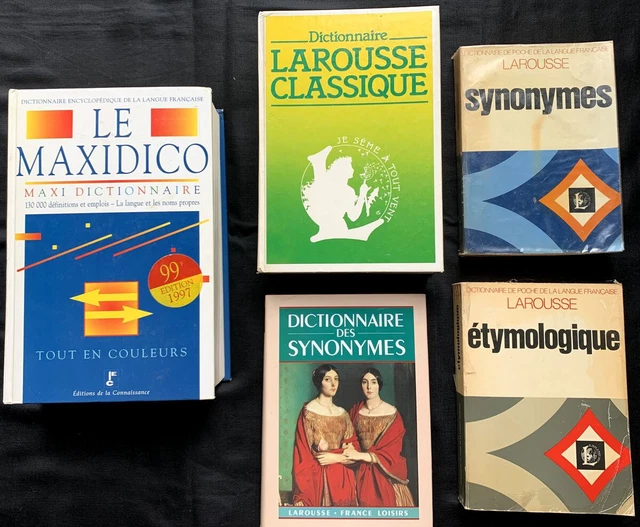 Lot de 5 dictionnaires français