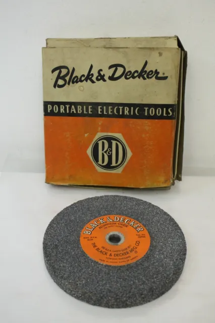 Vintage Black & decker Grinding Wheel For Tool Aluminum oxide IN BOX -M53