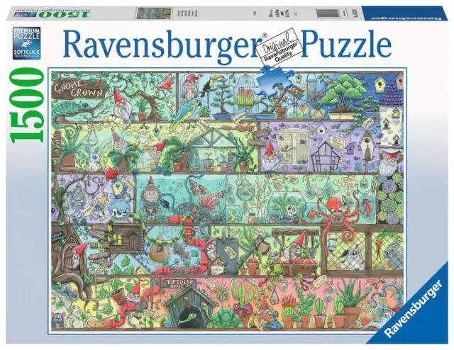 Puzzle Zwerge im Regal Premiumpuzzle 1500 Teile Ravensburger Erwachsene